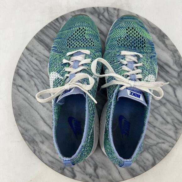 Nike Womens 9.5 Running Shoes Zoom Flyknit Zoom Agility Lightweight 698616-403 - Picture 9 of 14